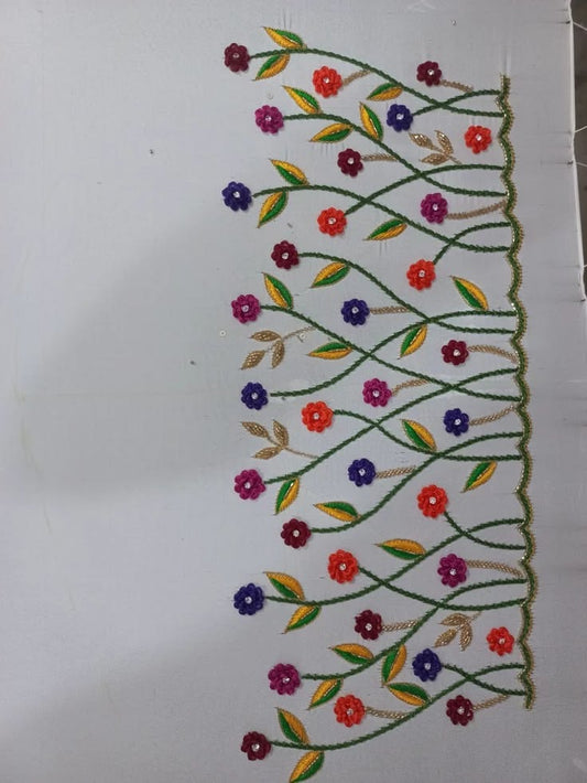 Summer Lawn Shawl Hand embroidered Off white Color for ladies
